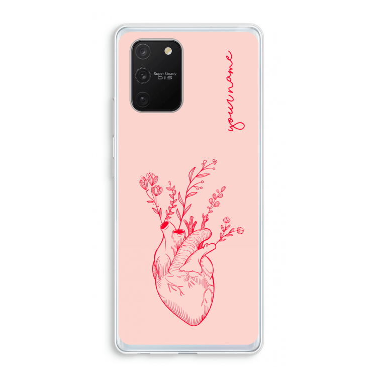 Blooming Heart: Samsung Galaxy S10 Lite Transparant Hoesje