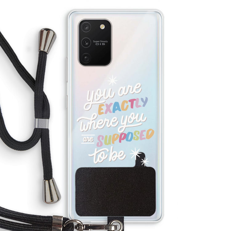 Right Place: Samsung Galaxy S10 Lite Transparant Hoesje met koord