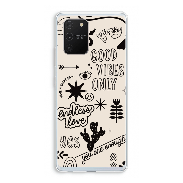 Good vibes: Samsung Galaxy S10 Lite Transparant Hoesje