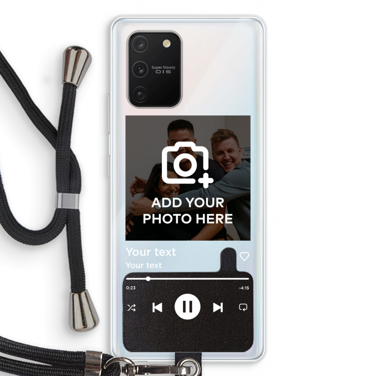 Music Player: Samsung Galaxy S10 Lite Transparant Hoesje met koord