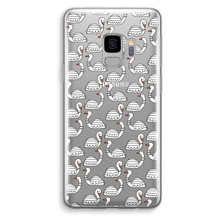 Zwanen: Samsung Galaxy S9 Transparant Hoesje
