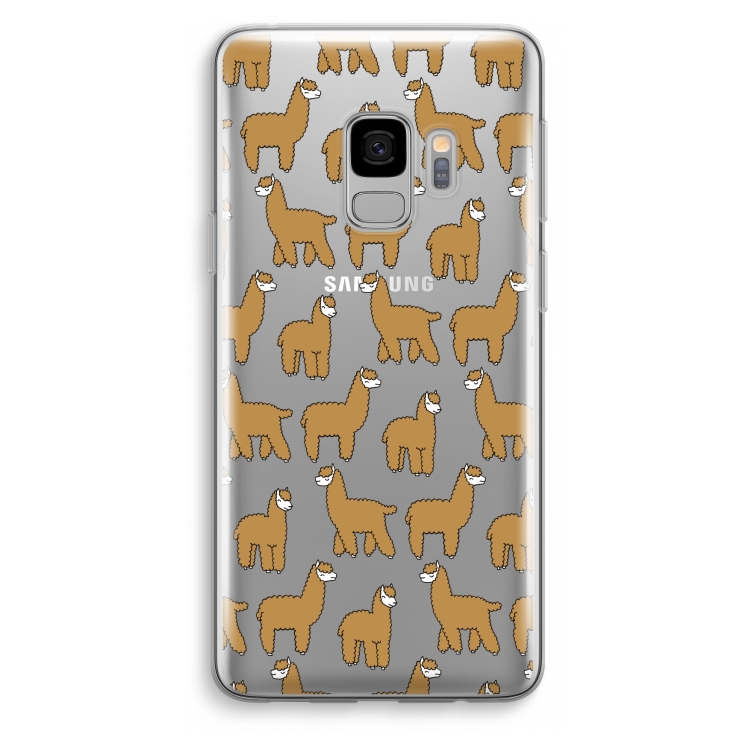 Alpacas: Samsung Galaxy S9 Transparant Hoesje