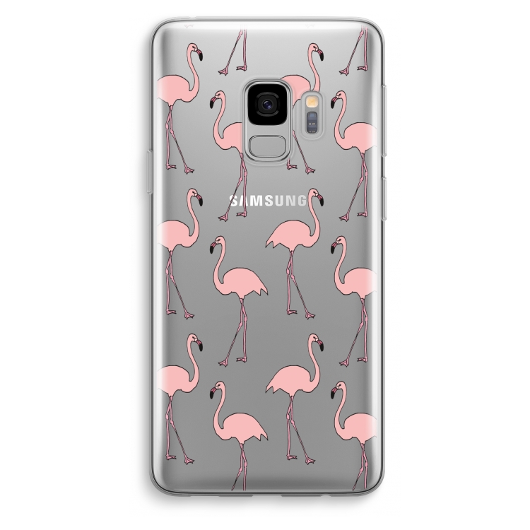 Anything Flamingoes: Samsung Galaxy S9 Transparant Hoesje