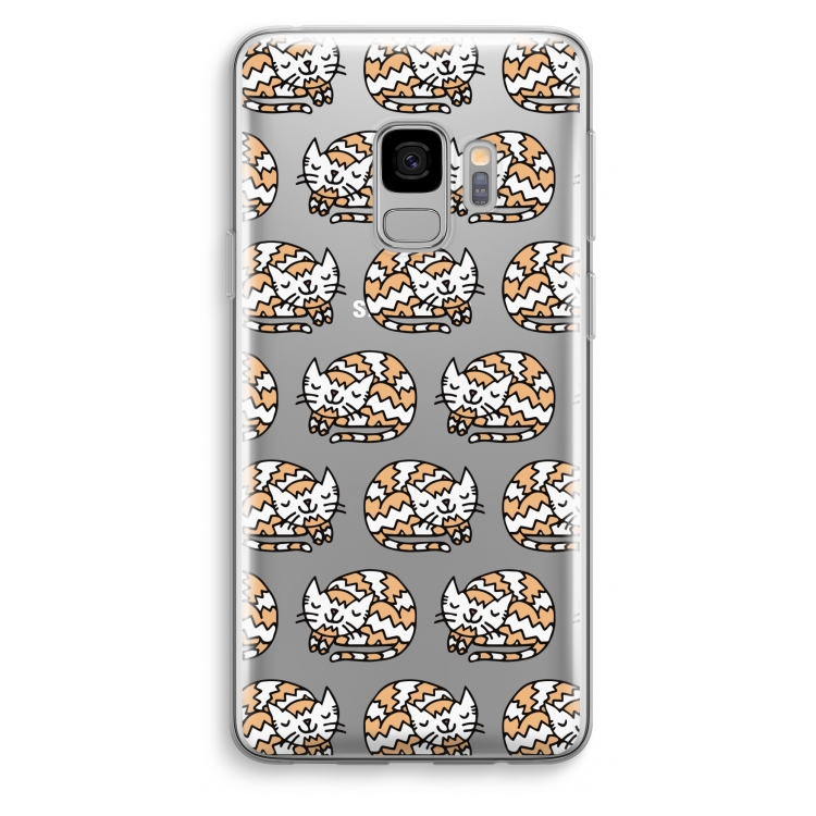 Slapende poes: Samsung Galaxy S9 Transparant Hoesje