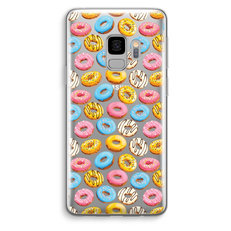 Pink donuts: Samsung Galaxy S9 Transparant Hoesje