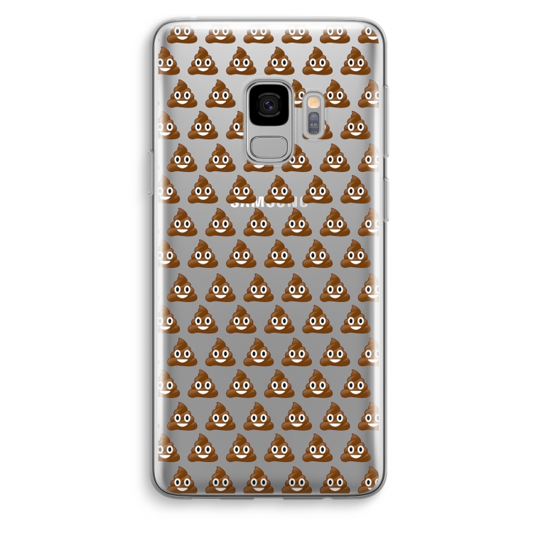 Poop emoji: Samsung Galaxy S9 Transparant Hoesje