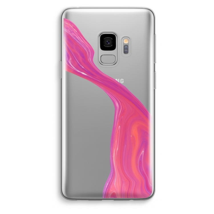 Paarse stroom: Samsung Galaxy S9 Transparant Hoesje