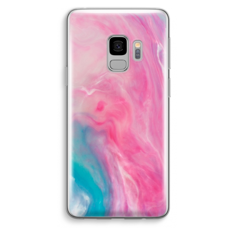 Roze explosie: Samsung Galaxy S9 Transparant Hoesje
