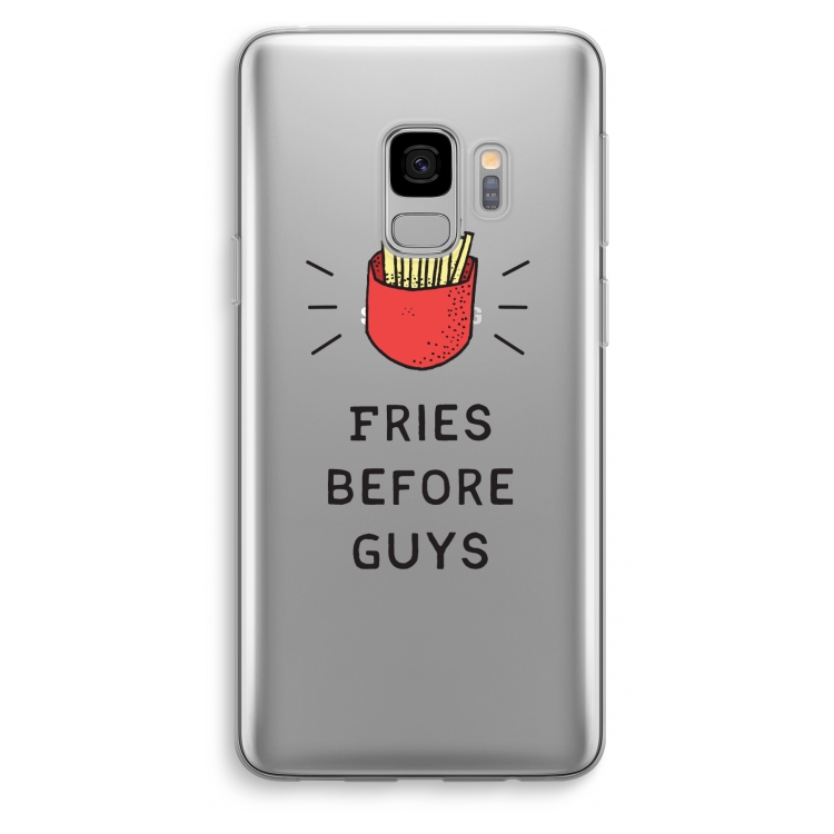 Fries before guys: Samsung Galaxy S9 Transparant Hoesje