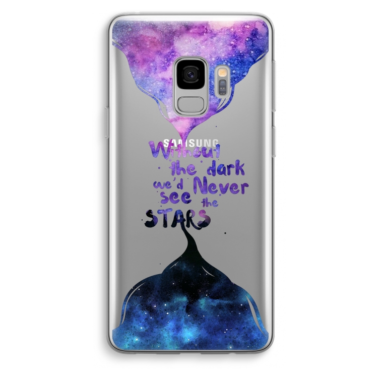 Stars quote: Samsung Galaxy S9 Transparant Hoesje
