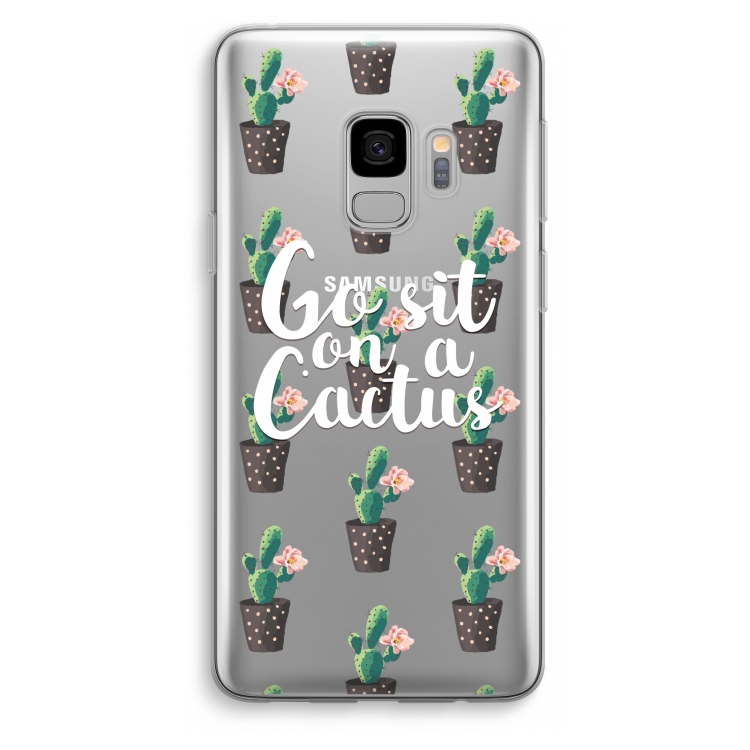 Cactus quote: Samsung Galaxy S9 Transparant Hoesje