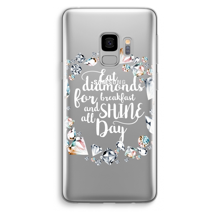 Diamonds: Samsung Galaxy S9 Transparant Hoesje