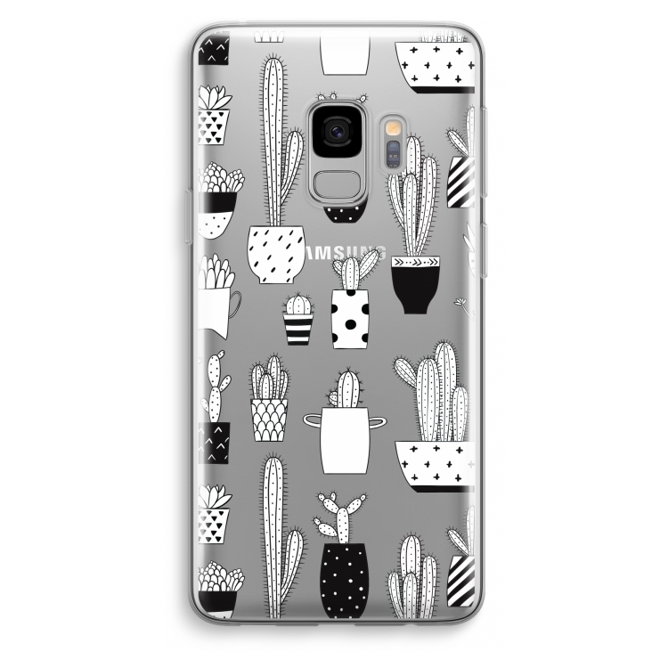 Cactusmotief: Samsung Galaxy S9 Transparant Hoesje