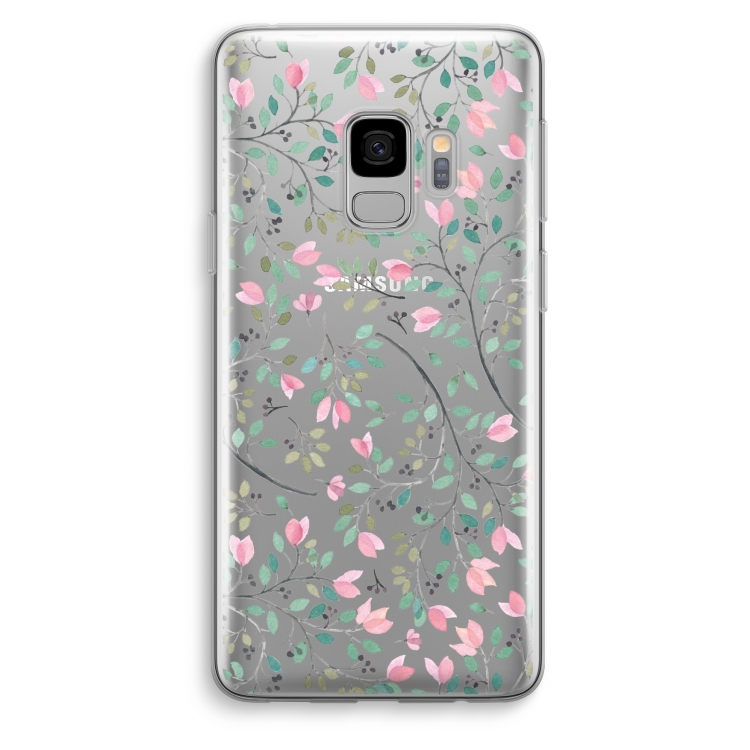 Sierlijke bloemen: Samsung Galaxy S9 Transparant Hoesje