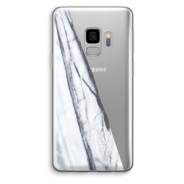 Gestreepte marmer: Samsung Galaxy S9 Transparant Hoesje