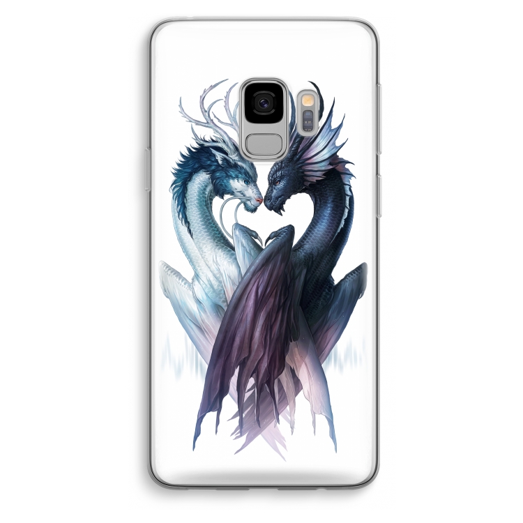Yin Yang Dragons: Samsung Galaxy S9 Transparant Hoesje