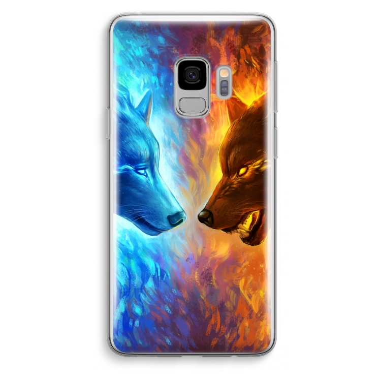 Fire & Ice: Samsung Galaxy S9 Transparant Hoesje