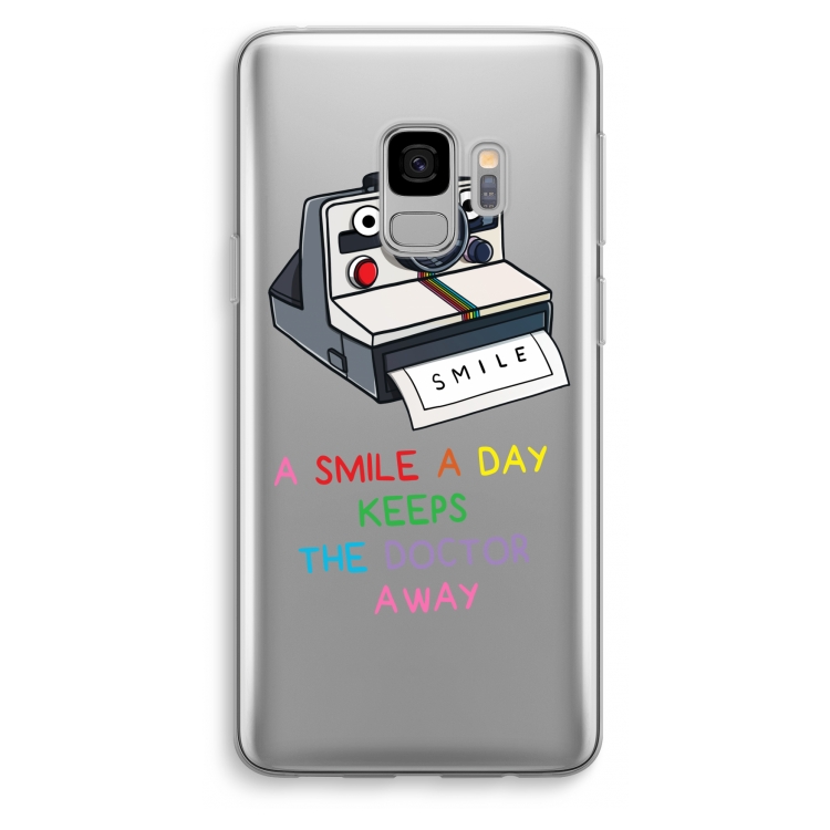 Smile: Samsung Galaxy S9 Transparant Hoesje