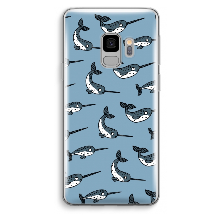 Narwhal: Samsung Galaxy S9 Transparant Hoesje