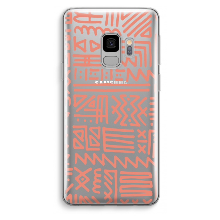 Marrakech Pink: Samsung Galaxy S9 Transparant Hoesje