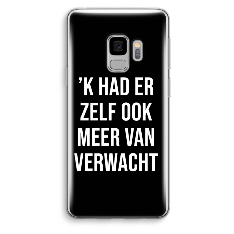 Meer verwacht - Zwart: Samsung Galaxy S9 Transparant Hoesje