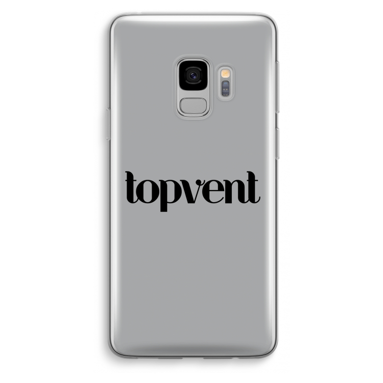 Topvent Grijs Zwart: Samsung Galaxy S9 Transparant Hoesje