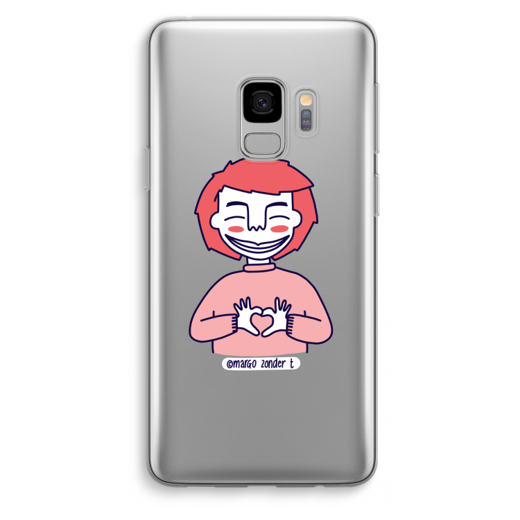 Hartje: Samsung Galaxy S9 Transparant Hoesje