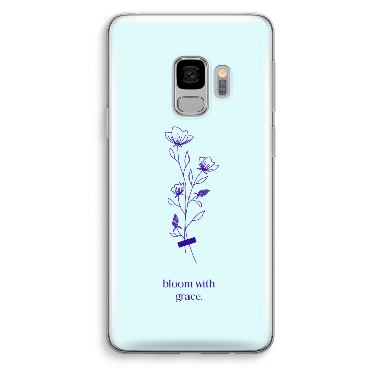 Bloom with grace: Samsung Galaxy S9 Transparant Hoesje
