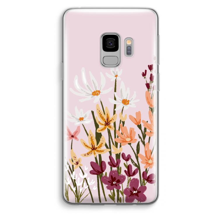 Painted wildflowers: Samsung Galaxy S9 Transparant Hoesje