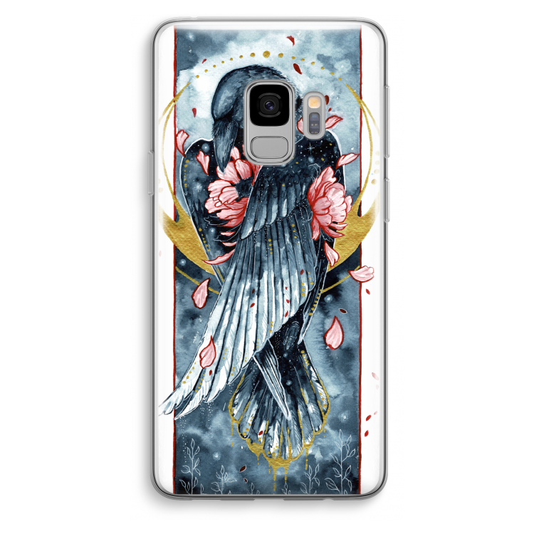 Golden Raven: Samsung Galaxy S9 Transparant Hoesje