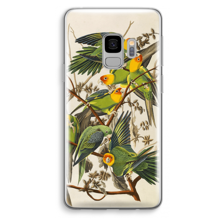Carolinaparkiet: Samsung Galaxy S9 Transparant Hoesje