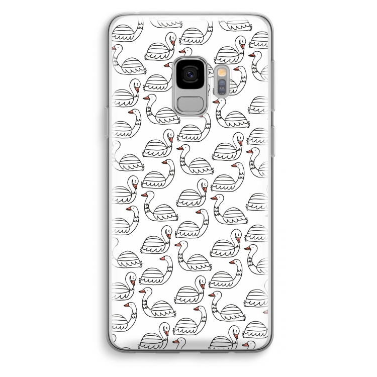 Zwanen: Samsung Galaxy S9 Transparant Hoesje