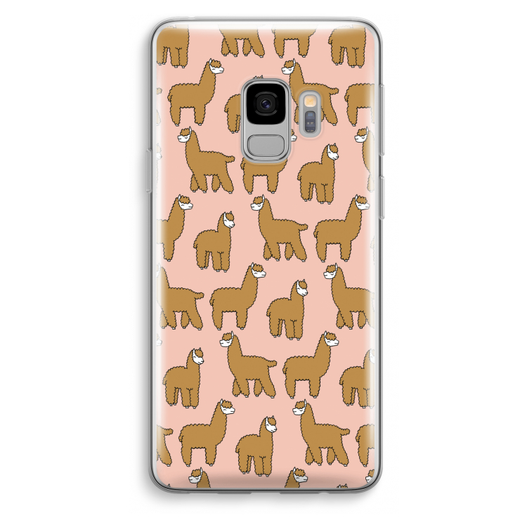 Alpacas: Samsung Galaxy S9 Transparant Hoesje