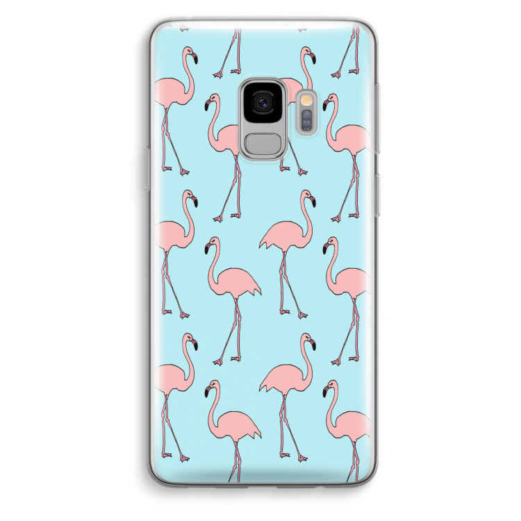 Anything Flamingoes: Samsung Galaxy S9 Transparant Hoesje