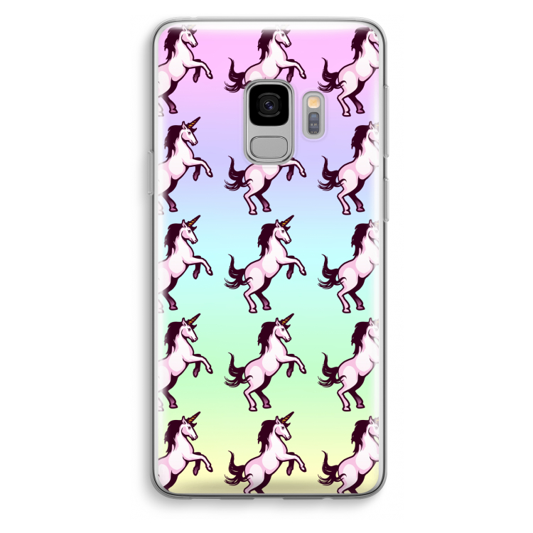 Musketon Unicorn: Samsung Galaxy S9 Transparant Hoesje