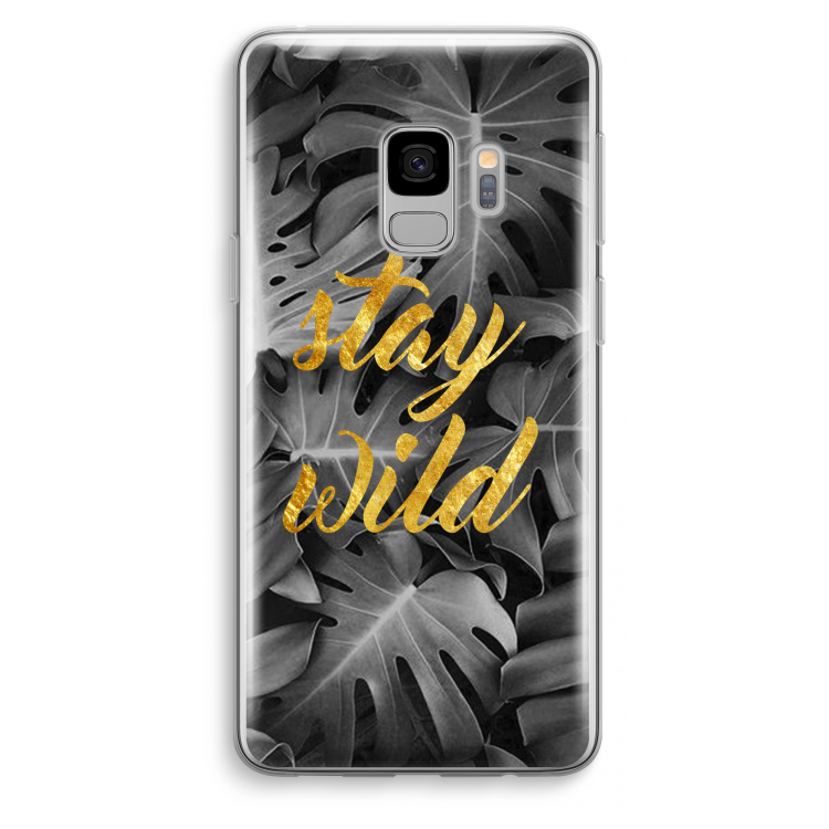 Stay wild: Samsung Galaxy S9 Transparant Hoesje