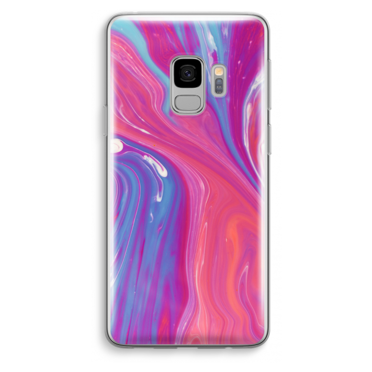 Paarse stroom: Samsung Galaxy S9 Transparant Hoesje