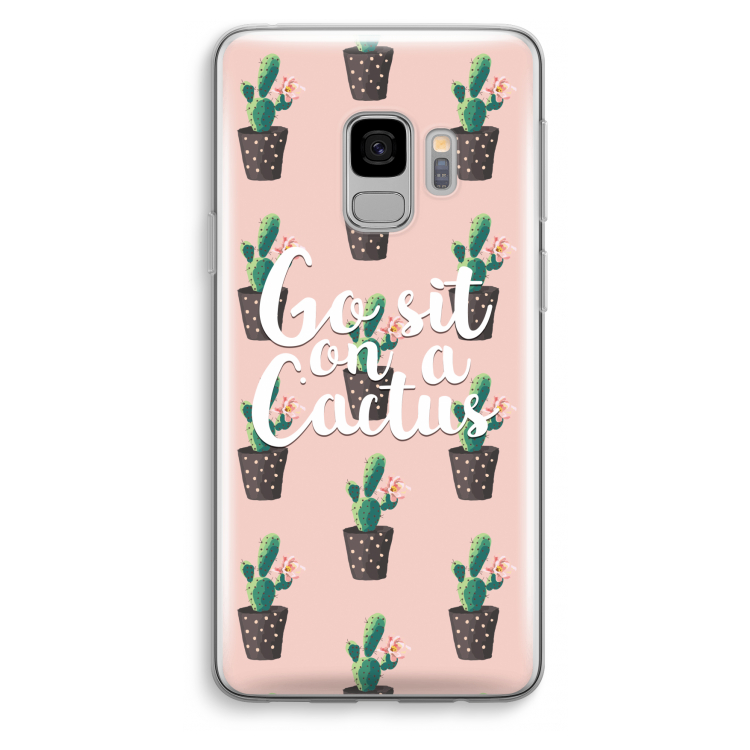Cactus quote: Samsung Galaxy S9 Transparant Hoesje