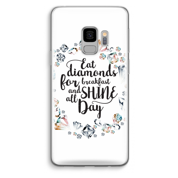 Diamonds: Samsung Galaxy S9 Transparant Hoesje