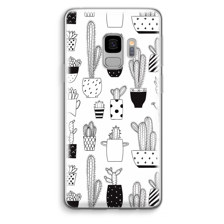 Cactusmotief: Samsung Galaxy S9 Transparant Hoesje