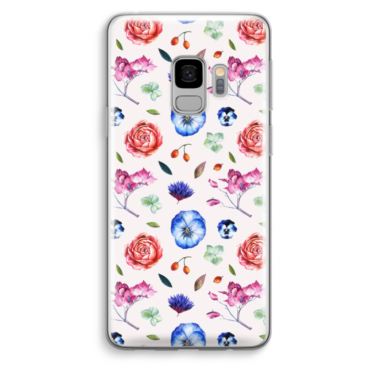 Bloemetjes: Samsung Galaxy S9 Transparant Hoesje