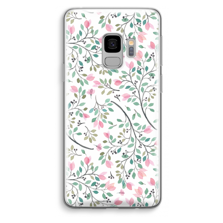 Sierlijke bloemen: Samsung Galaxy S9 Transparant Hoesje
