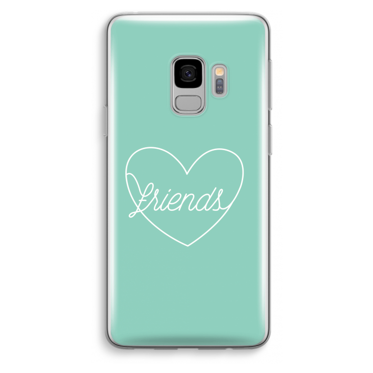 Friends heart pastel: Samsung Galaxy S9 Transparant Hoesje