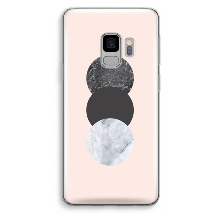 Marmeren cirkels: Samsung Galaxy S9 Transparant Hoesje