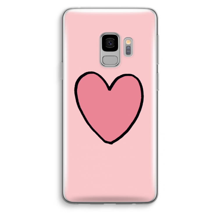 Hartje: Samsung Galaxy S9 Transparant Hoesje