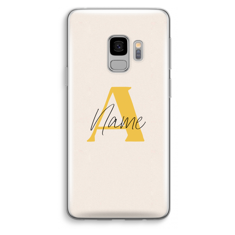 Amber Script: Samsung Galaxy S9 Transparant Hoesje