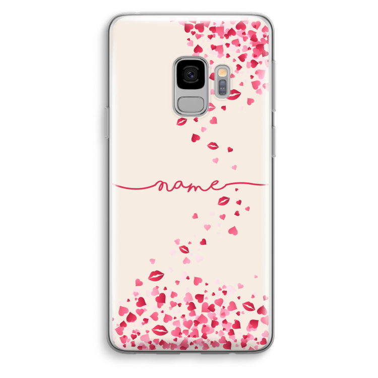 Hartjes en kusjes: Samsung Galaxy S9 Transparant Hoesje