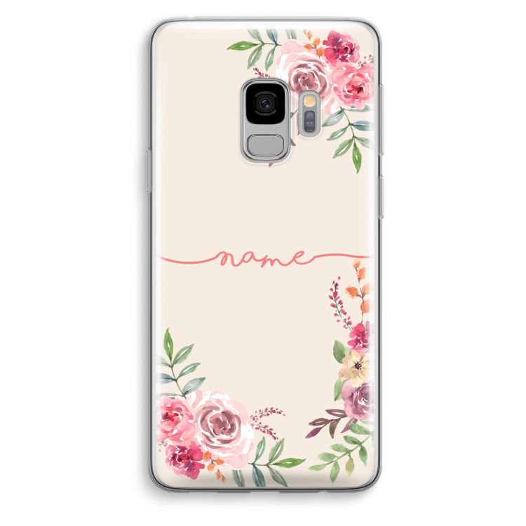 Rozen: Samsung Galaxy S9 Transparant Hoesje
