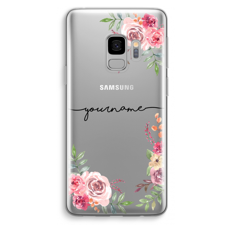 Rozen: Samsung Galaxy S9 Transparant Hoesje