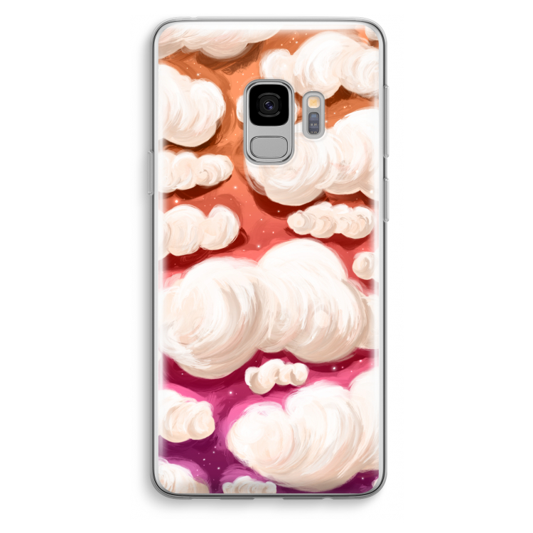 Katoen Wolken: Samsung Galaxy S9 Transparant Hoesje